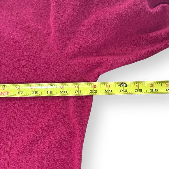 LL Bean Sweater Womens Large Pink Magenta 1/4 Zip Fleece Outdoor Casual Pullover - Picture 6 of 10